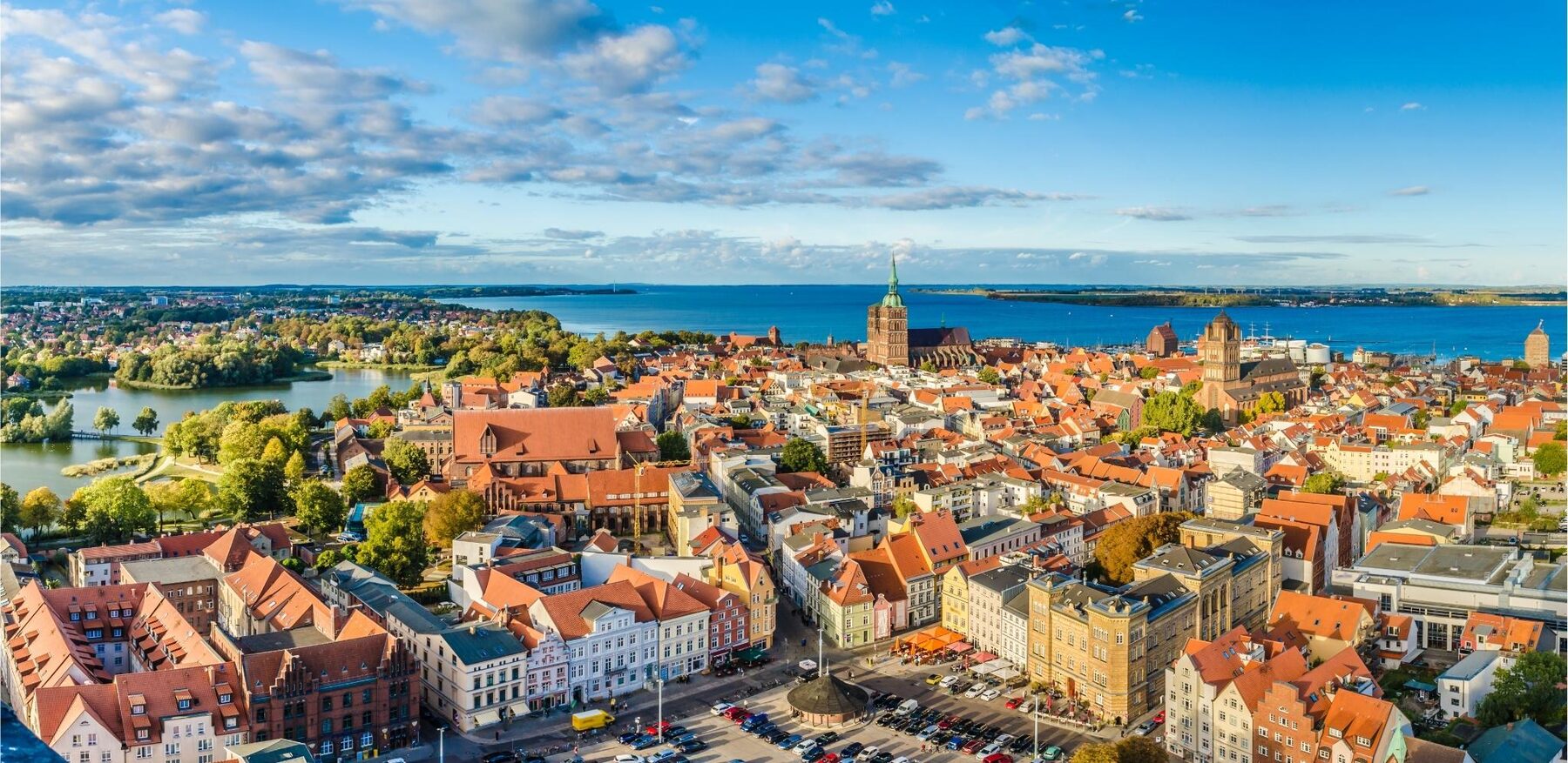 Altstadt von Stralsund aus der Luft